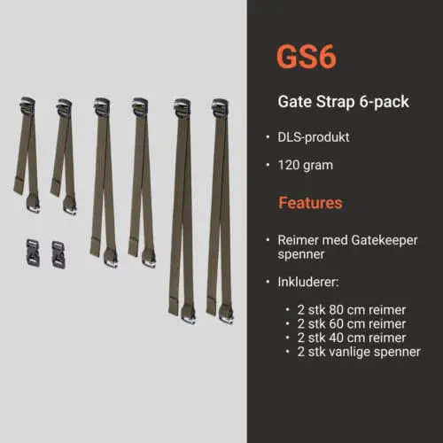 GS6 - Gate Strap 6-pack